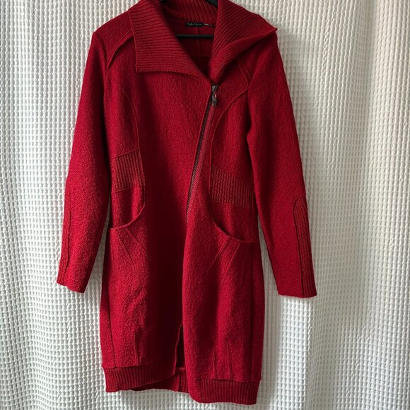 Stella Carakasi Jackets & Blazers - Stella Carakasi small Talk of the Town red boiled wool jacket in pomodoro red